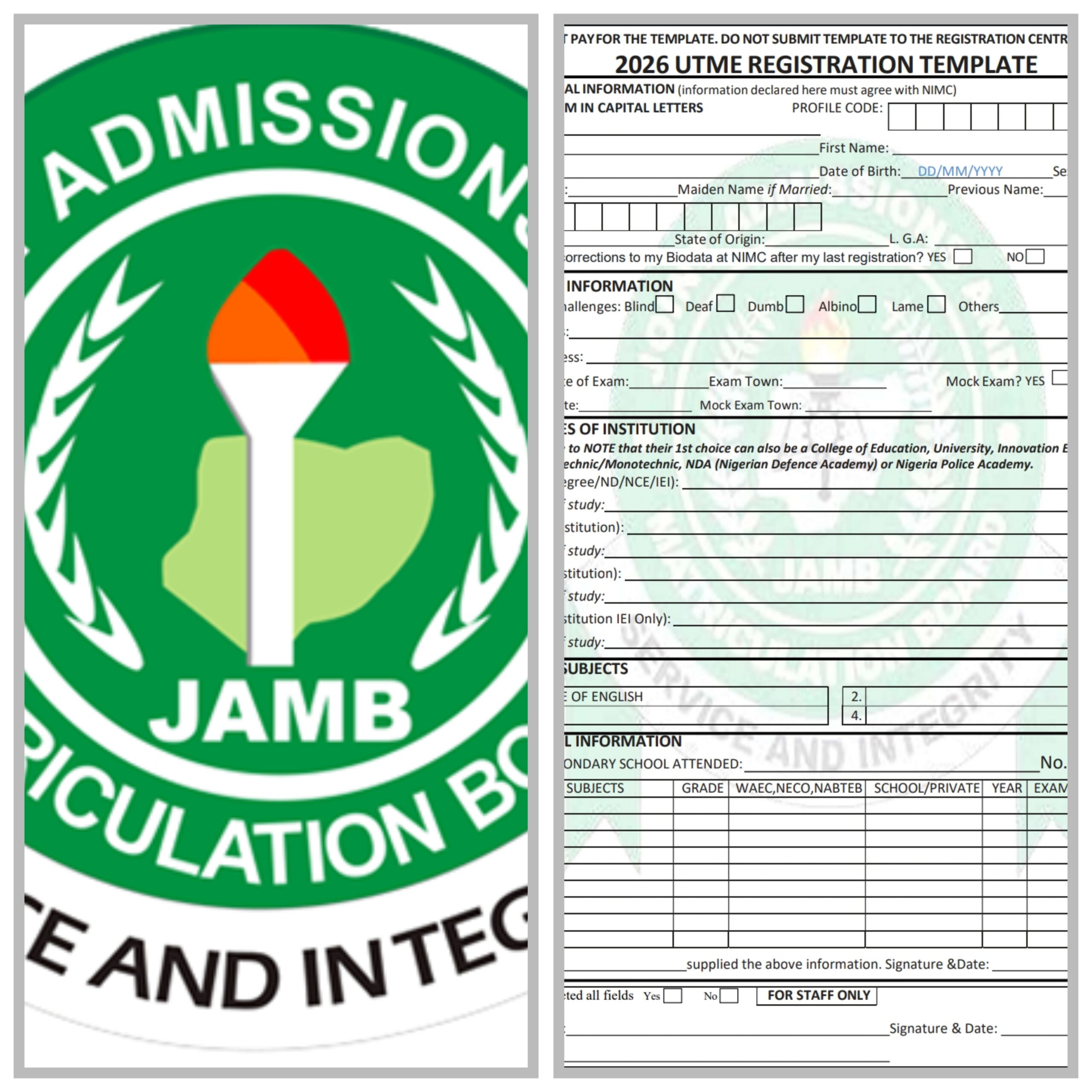 Jamb Form.pdf Download JAMB 2026 Free Registration Template (PDF File)